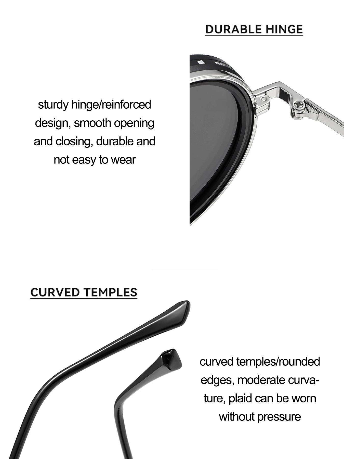 Black Lens Brightness Adjustable Tint Aperture Sunglasses Polarized Fishing Handmade ND9 Adjustable Dimming Sunglasses Trendy Sun Glasses