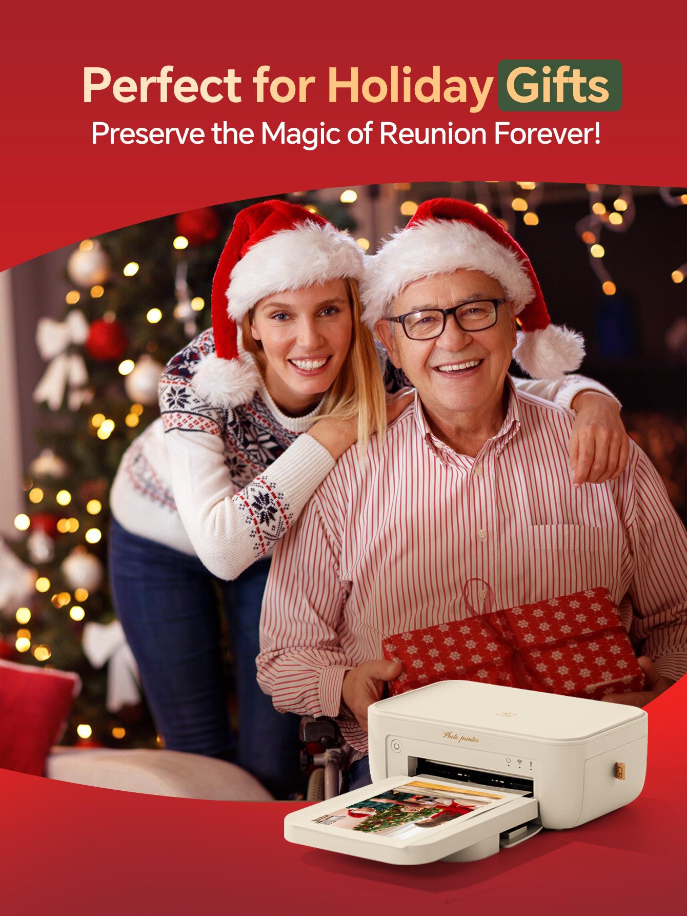 4x6 Photo Printer with 20 Sheets & 1 Ribbon, Unique Anniversary & Valentine's Day Gift, Couple Gift, GiftedInLove, Instant Picture Printer, Portable Gift for Her/Him, Romantic Gift Idea