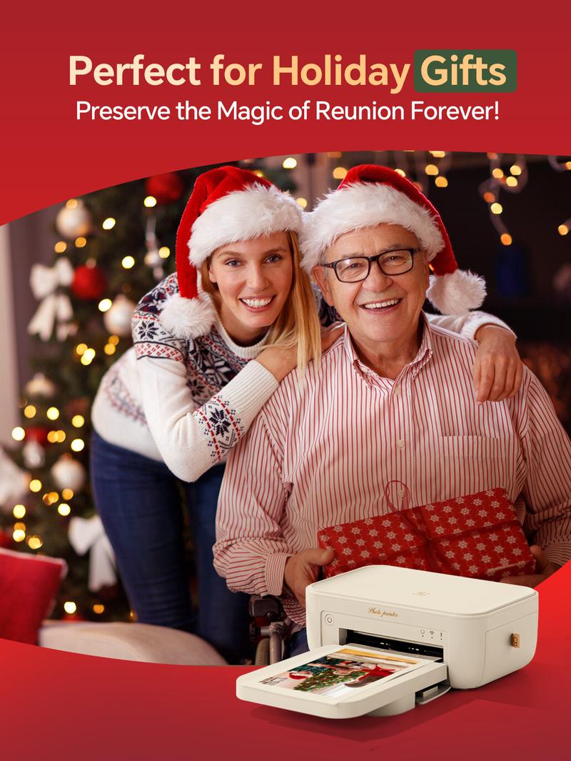 4x6 Photo Printer with 20 Sheets & 1 Ribbon, Unique Anniversary & Valentine's Day Gift, Couple Gift, GiftedInLove, Instant Picture Printer, Portable Gift for Her/Him, Romantic Gift Idea