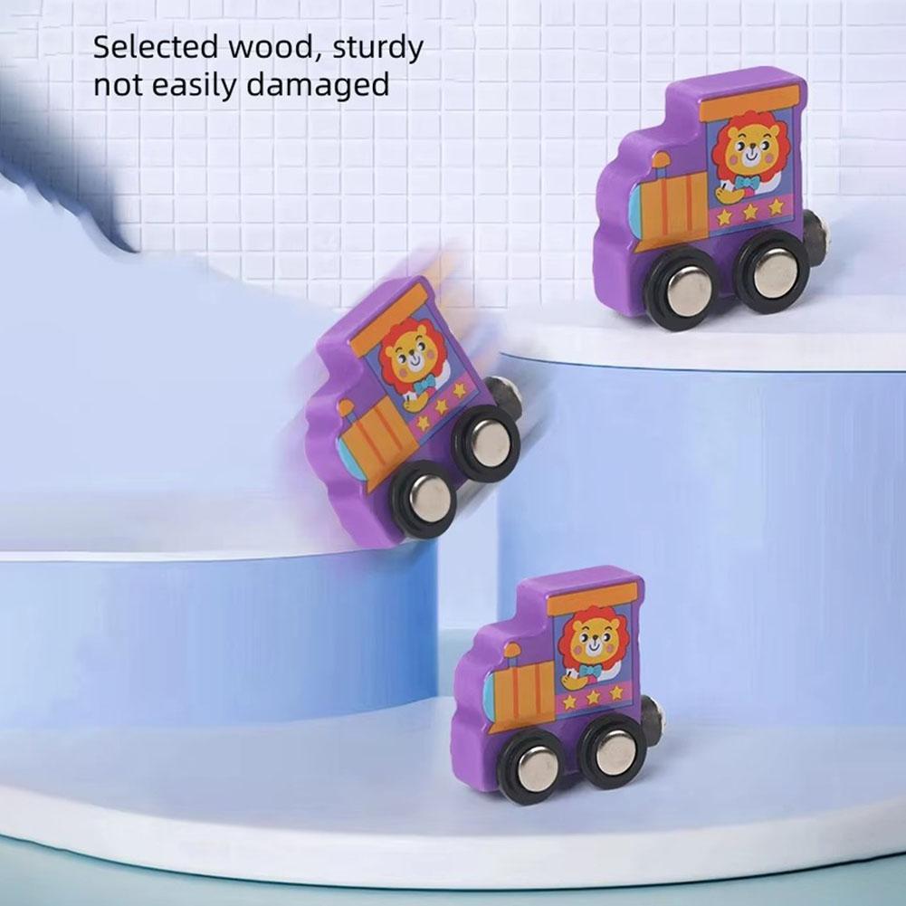 Wooden Number Digital Magnetic Train Toys Colorful Building Blocks Educational Hand-eye Coordination Magnetic Digital Train