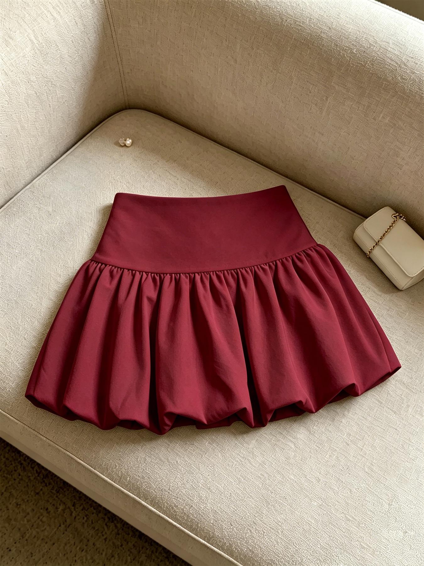 Women's High Waist Pleated Skirt