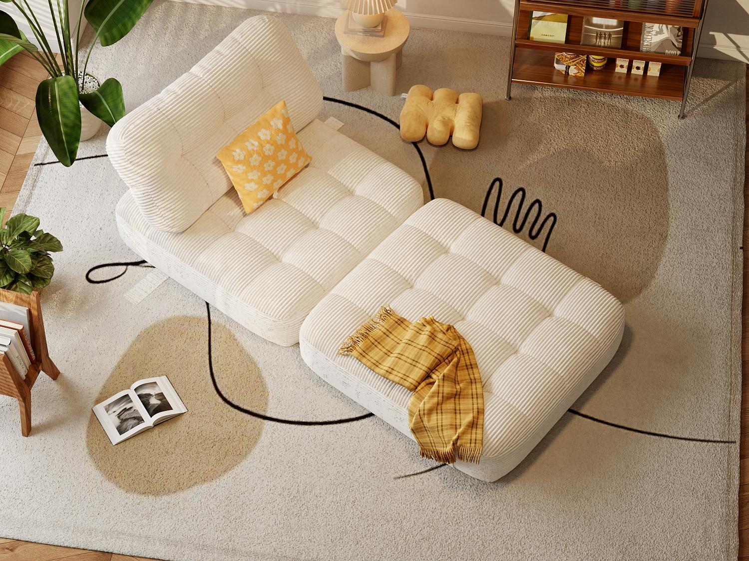 Yitahome 2-in-1 Foldable Sofa Bed, Super Comfy Chair Bed, with Pillow Foldable Mattress, with Support, Space Saver for Living Room, Bedroom, Guests