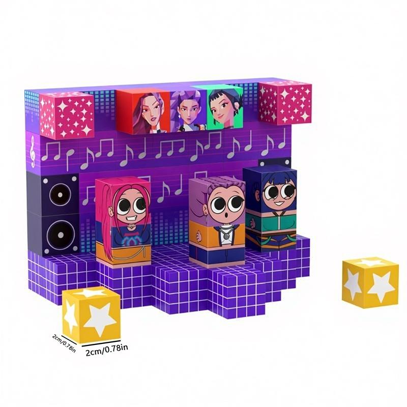 K-Pop Hunter Girl Team Magnetic Building Blocks, Magnetized Construction Set, Fun and Educational Toy for Kids, Perfect Gift Idea K-Pop Hunter Girl Team Magnetic Building Blocks, Magnetized Construction Set, Fun and Educational Toy for Kids, Perfect Gift Idea