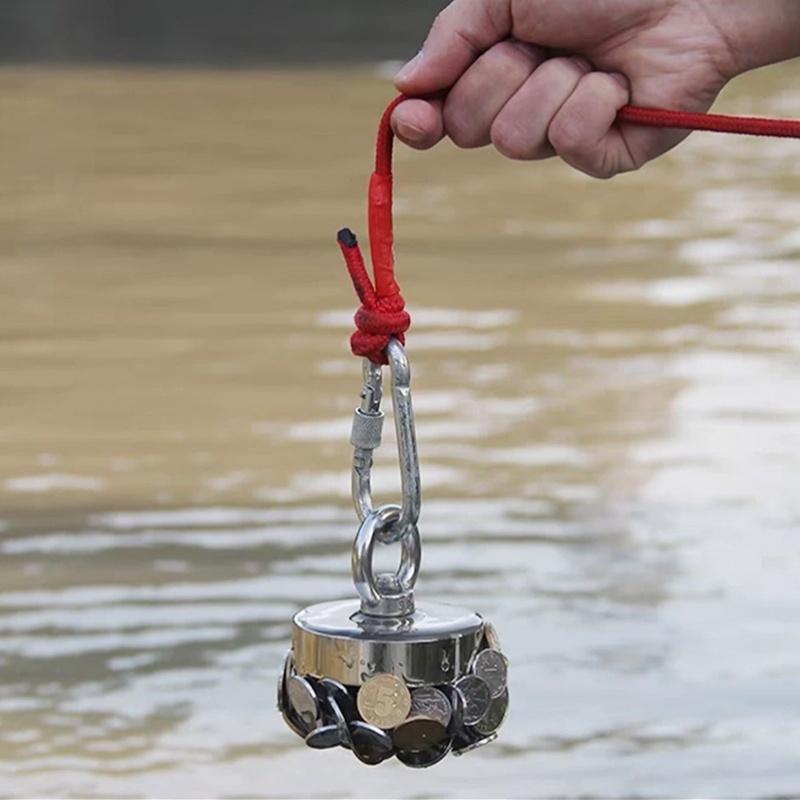 Retractable Magnetic Fishing Kit| 1000cm Long Rope| Suitable for River Fishing/Suspended and Fixed/Heavy Retrieval| 393.7-inch Load-Bearing Rope| Industrial-Grade Magnetic Design, Retractable Magnetic Fishing Kit