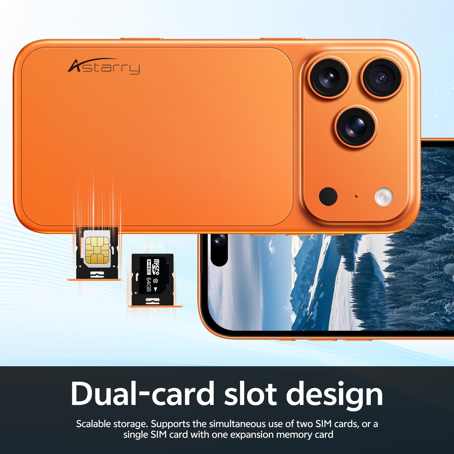 Astarry-17 Pro Max 4g Large Screen Smartphone, Android Cell Phones, 6.75-Inch HD Screen, Mtk6762 Chip, 3gb+32GB RAM, Dual Cameras, 4100mah Battery, Android 12 System