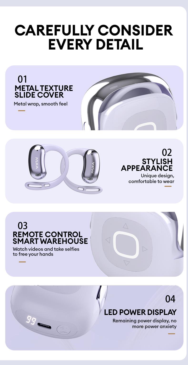 T7 TWS Bluetooth Remote Control Earbuds for Short Videos Viewing & Camera Remote HIFI Stereo Audio Headphones Compatible with Various System Electronic Headset