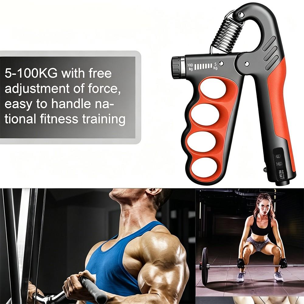 Adjustable Resistance Hand Gripper, Mechanical Counter Grip Strength Trainer, Wrist Extender for Gym Workout, 11.02-220.46 Lbs