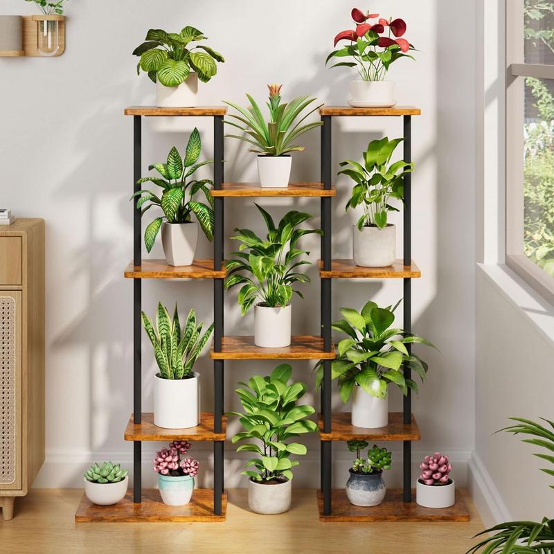 POZILAN Plant Stand with adjustable with Timer LED Grow Light: 10 Tier 39"Corner Shelf, Metal Display Storage Rack Organiser for Multiple Pot, Decor for Room, Ideal Gift Flower Artistic Design Home Decorative POZILAN Plant Stand with adjustable with Timer LED Grow Light: 10 Tier 39"Corner Shelf, Metal Display Storage Rack Organiser for Multiple Pot, Decor for Room, Ideal Gift Flower Artistic Design Home Decorative