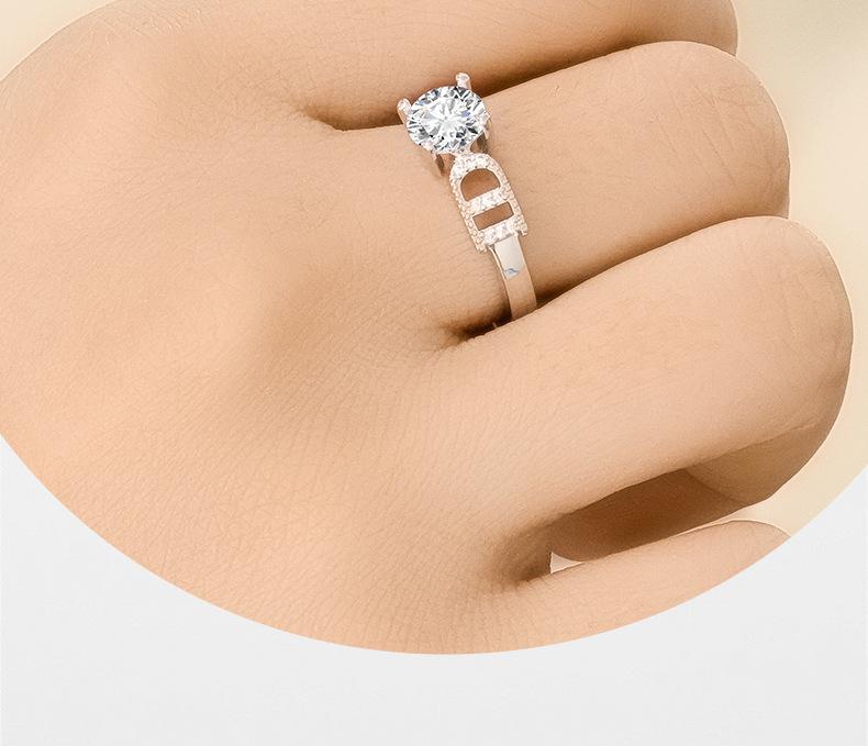 New cross-border Wish hot-selling 26-letter ring with zircon inlay, adjustable open ring for women, versatile accessory