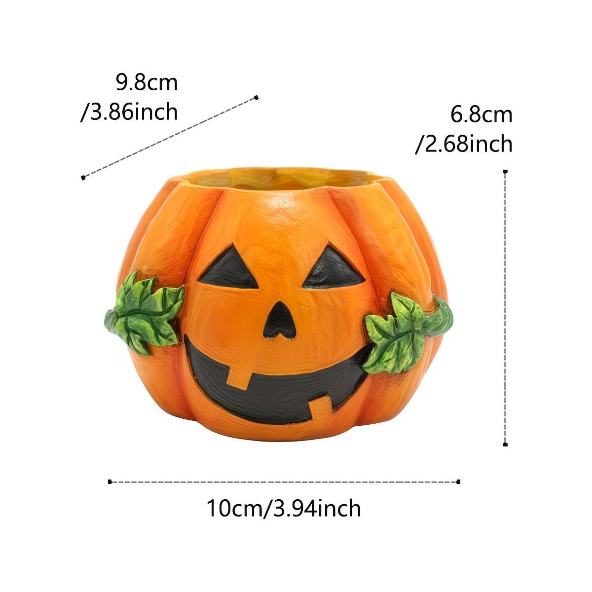 Resin Pumpkin Planter, Durable Waterproof, Indoor Outdoor Plant Decor, Halloween Decoration, Unique Home Ornament, Gift Idea