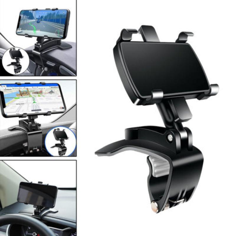 Car Phone Holder, Car Phone Stand, Cell Phone Mount, with 360° Rotation, Adjustable Dashboard Mount, Suction Cup Installation, Ergonomic Design for Hands Free GPS Navigation Compatible with All Vehicles, Sleek Glossy Finish, Sturdy Build