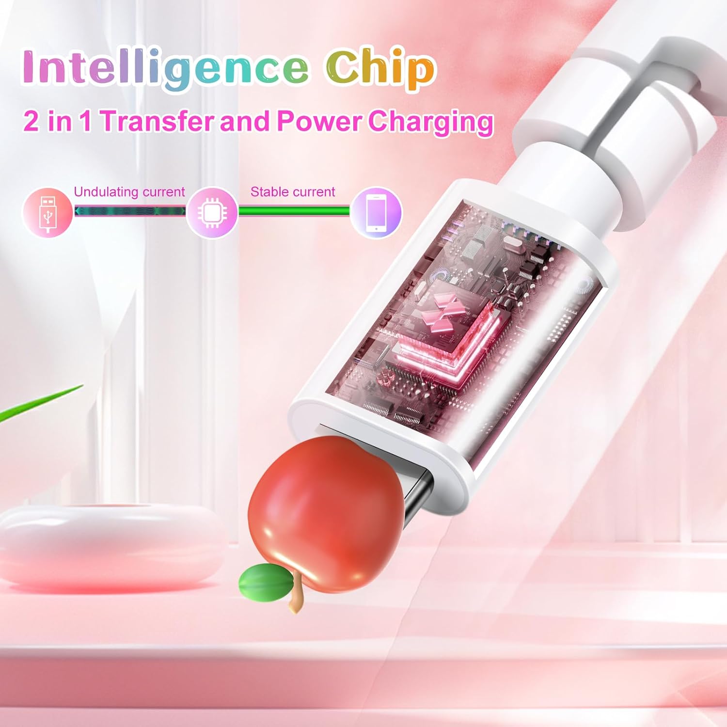 Stylish Pearl-Bead Shine Charging & Data Cable - Functional Mobile Phone Accessory, Compatible with iPhone Lightning, Samsung Type-C & All Smartphones Stylish Pearl-Bead Shine Charging & Data Cable - Functional Mobile Phone Accessory, Compatible with iPhone Lightning, Samsung Type-C & All Smartphones