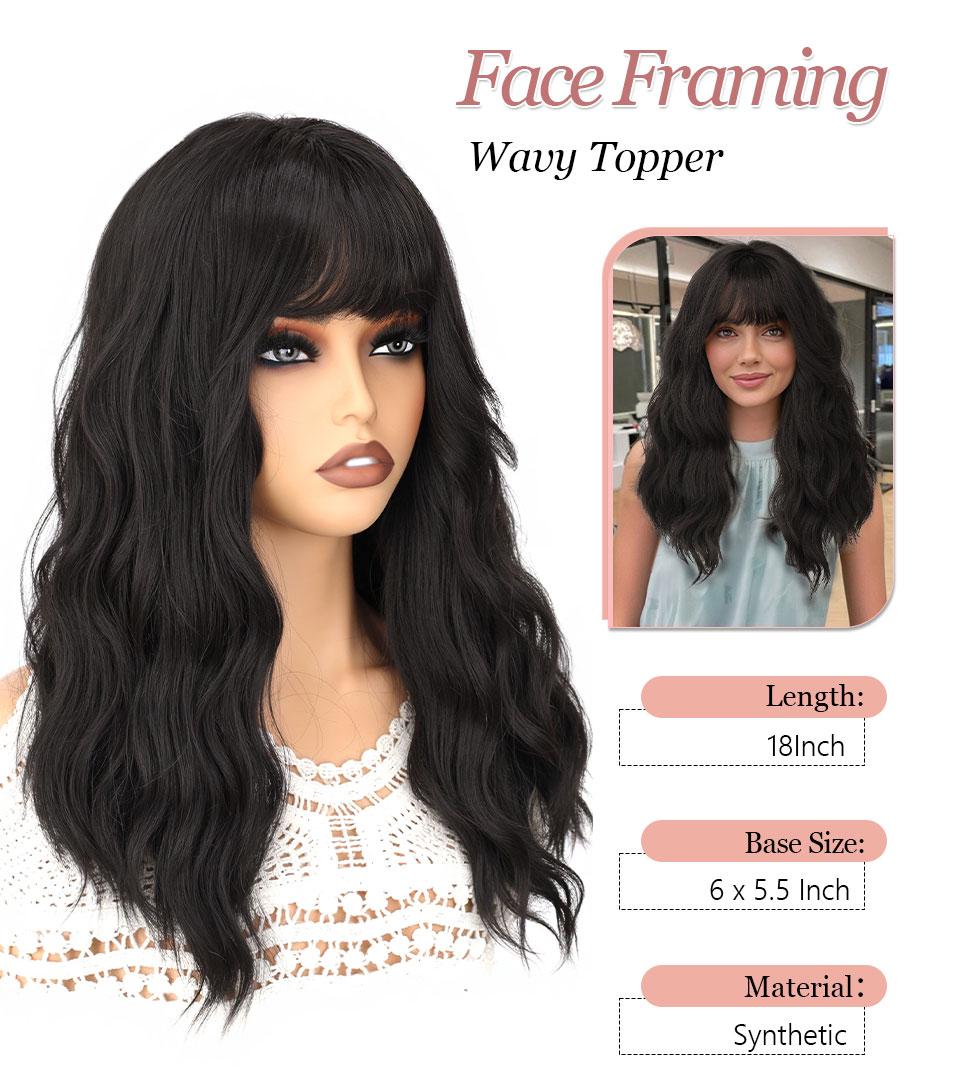 ORSUNCER Hair Topper for Women with Thinning Hair 18 INCH Natural-Looking Wiglet, Lightweight & Add Volume Hairpiece for White HairRoots Cover, Changing Hairstyle, Trendy and Comfortable Design