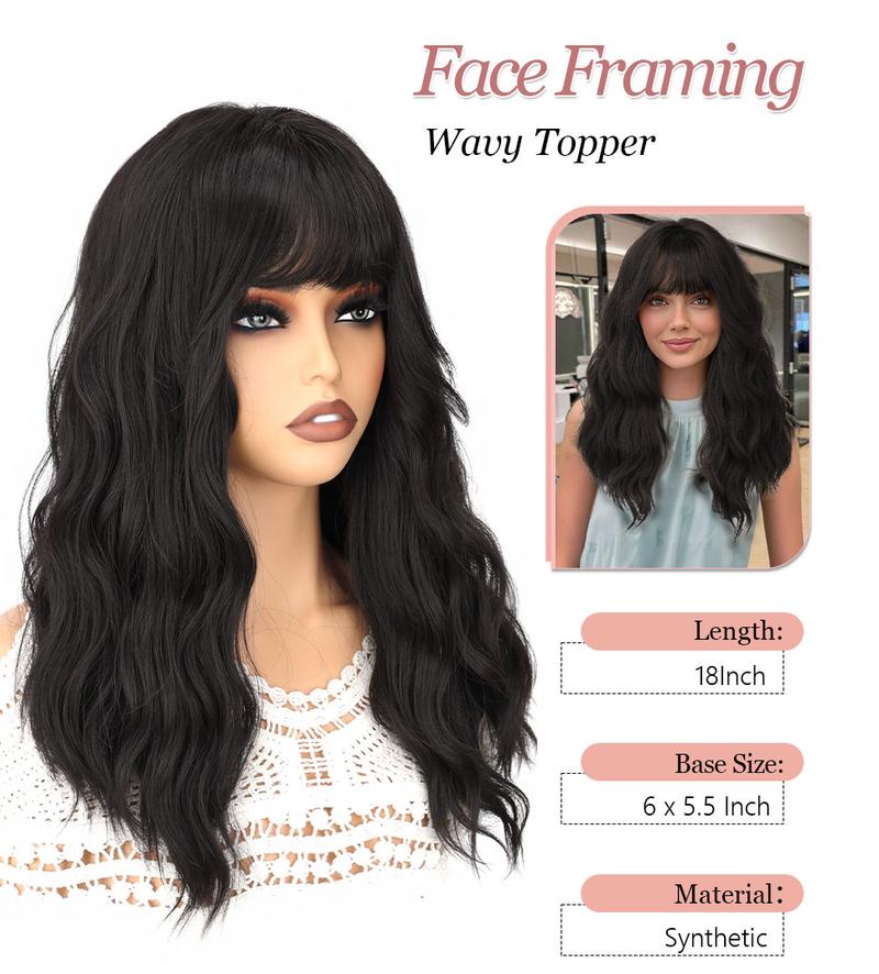 ORSUNCER Hair Topper for Women with Thinning Hair 18 INCH Natural-Looking Wiglet, Lightweight & Add Volume Hairpiece for White HairRoots Cover, Changing Hairstyle, Trendy and Comfortable Design