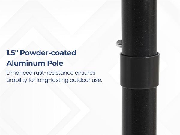 RoyalCraft 6.5 x 10FT Large Patio Umbrella, Outdoor Rectangle Umbrella with Aluminum Pole, Outdoor Table Market Umbrella with Crank, 6 Steel Ribs, Polyester Canopy for Patio Garden, Pool, Lawn, Backyard