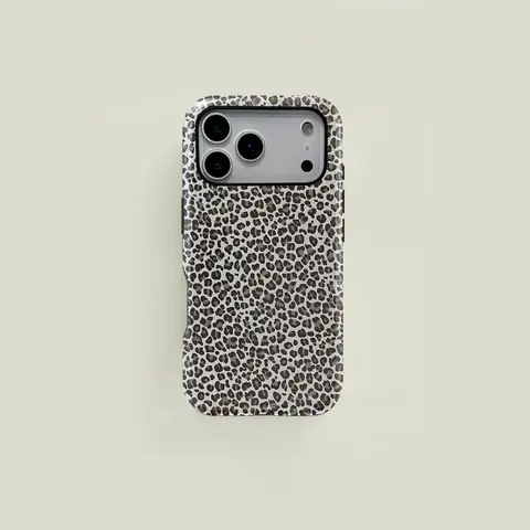 Leopard Print 2-in-1 Smartphone Casing with Fashion Temperament, Textured, Durable, Shockproof Protection - Phone Accessories for iPhone 11-17 Pro/Max/Plus (Including iPhone 16), Samsung Galaxy S23-S25 Ultra Devices & Mobile Accessories