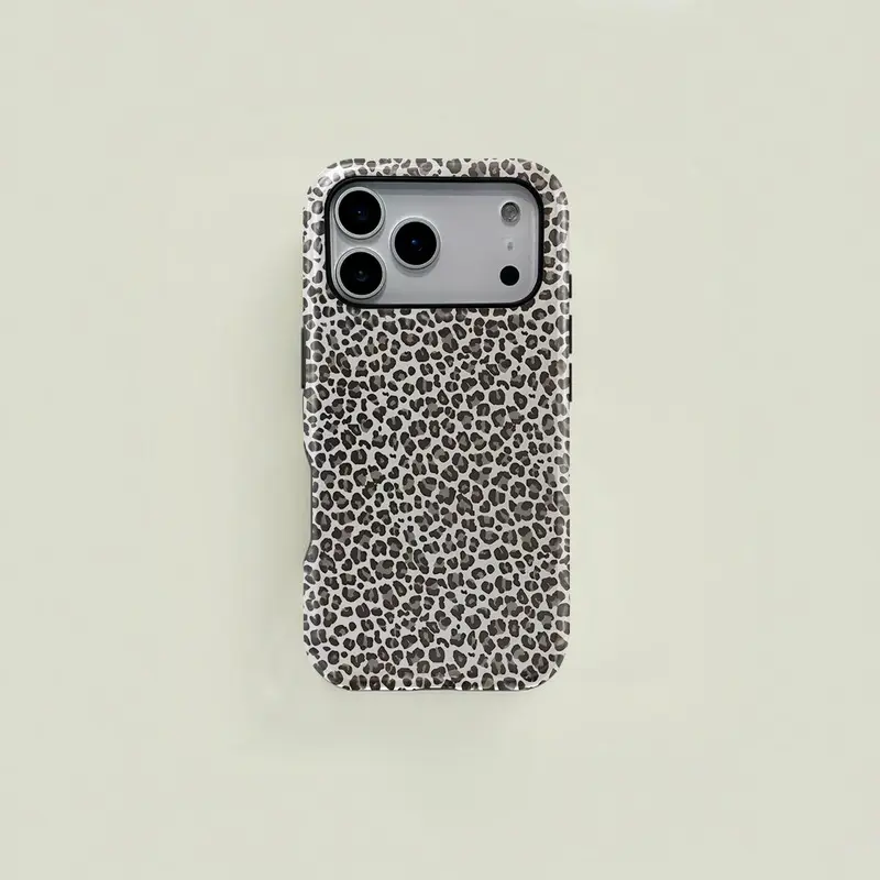 Leopard Print 2-in-1 Smartphone Casing with Fashion Temperament, Textured, Durable, Shockproof Protection - Phone Accessories for iPhone 11-17 Pro/Max/Plus (Including iPhone 16), Samsung Galaxy S23-S25 Ultra Devices & Mobile Accessories