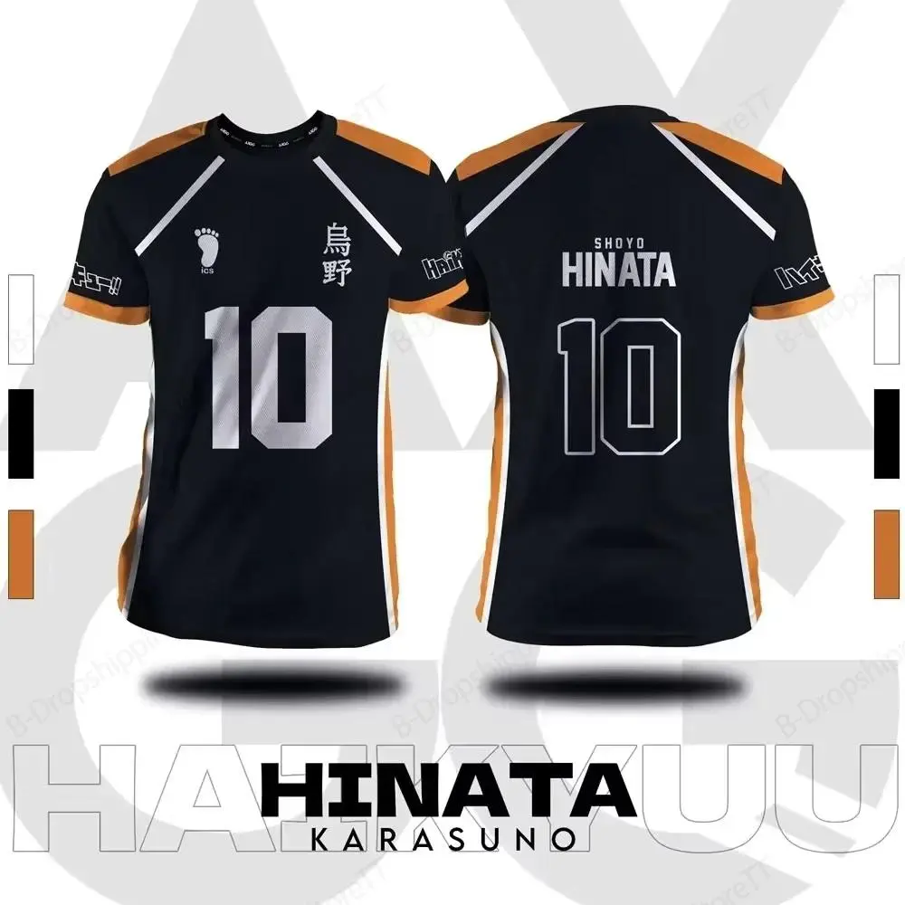 Jersey Haikyuu Fukurodani Hinata Anime 3D Print T-shirt Men Women Fashion Plus Size Short Sleeve Tops Tees Sports Tshirt Kids