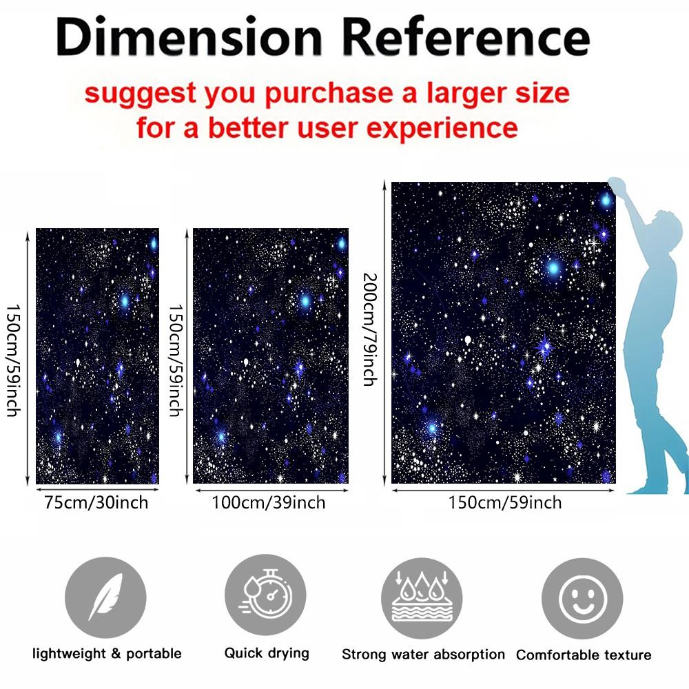 Galaxy Starry Sky Digital Print Beach Towel, Quick Dry Pool Towel, Multipurpose Camping Towel & Bath Towel Blanket, Ideal for Beach Pool Camping, Perfect Gift