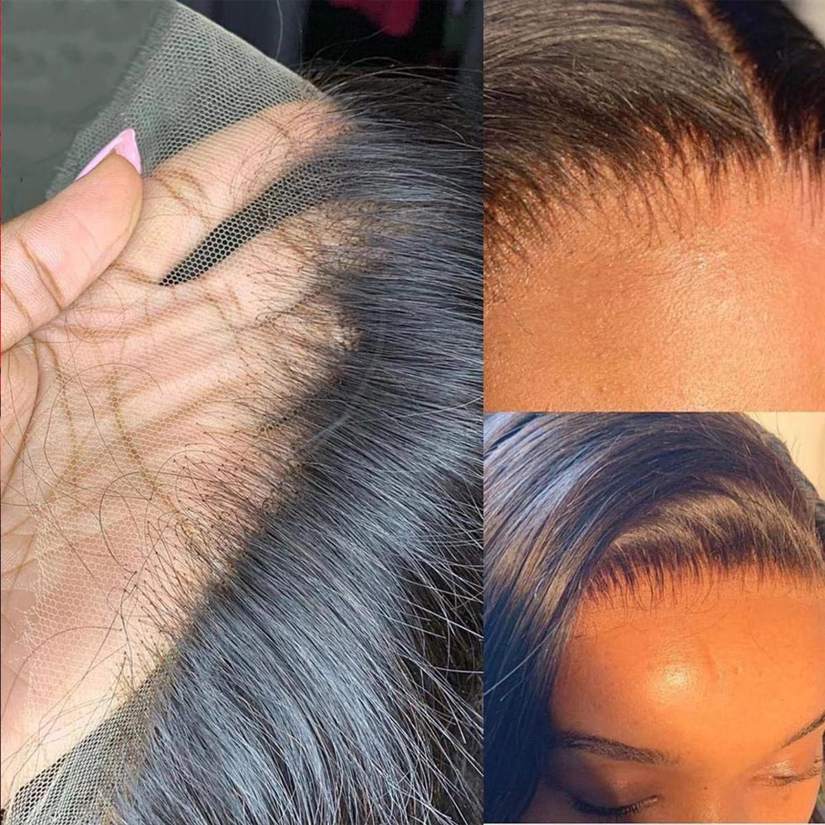 Straight Brazilian Lace Frontal Wigs Human Hair 13x4 Lace Front Wig 24 26 Inches Transparent Lace Natural For Women 180%