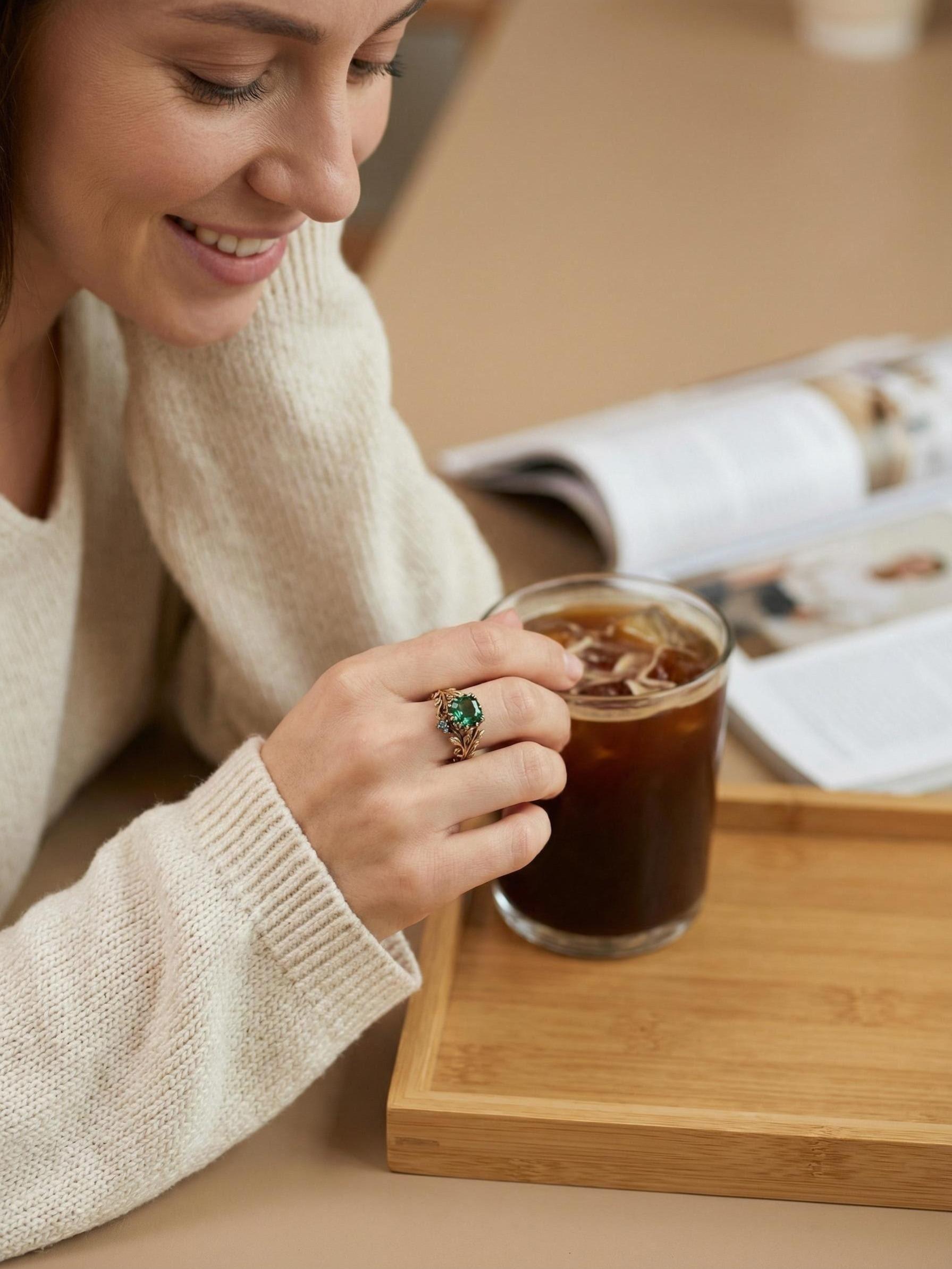 Crystal Ancient Totem Ring, Unisex Energy Base Tribal Design, Healing Spiritual Protection Jewelry, Handmade