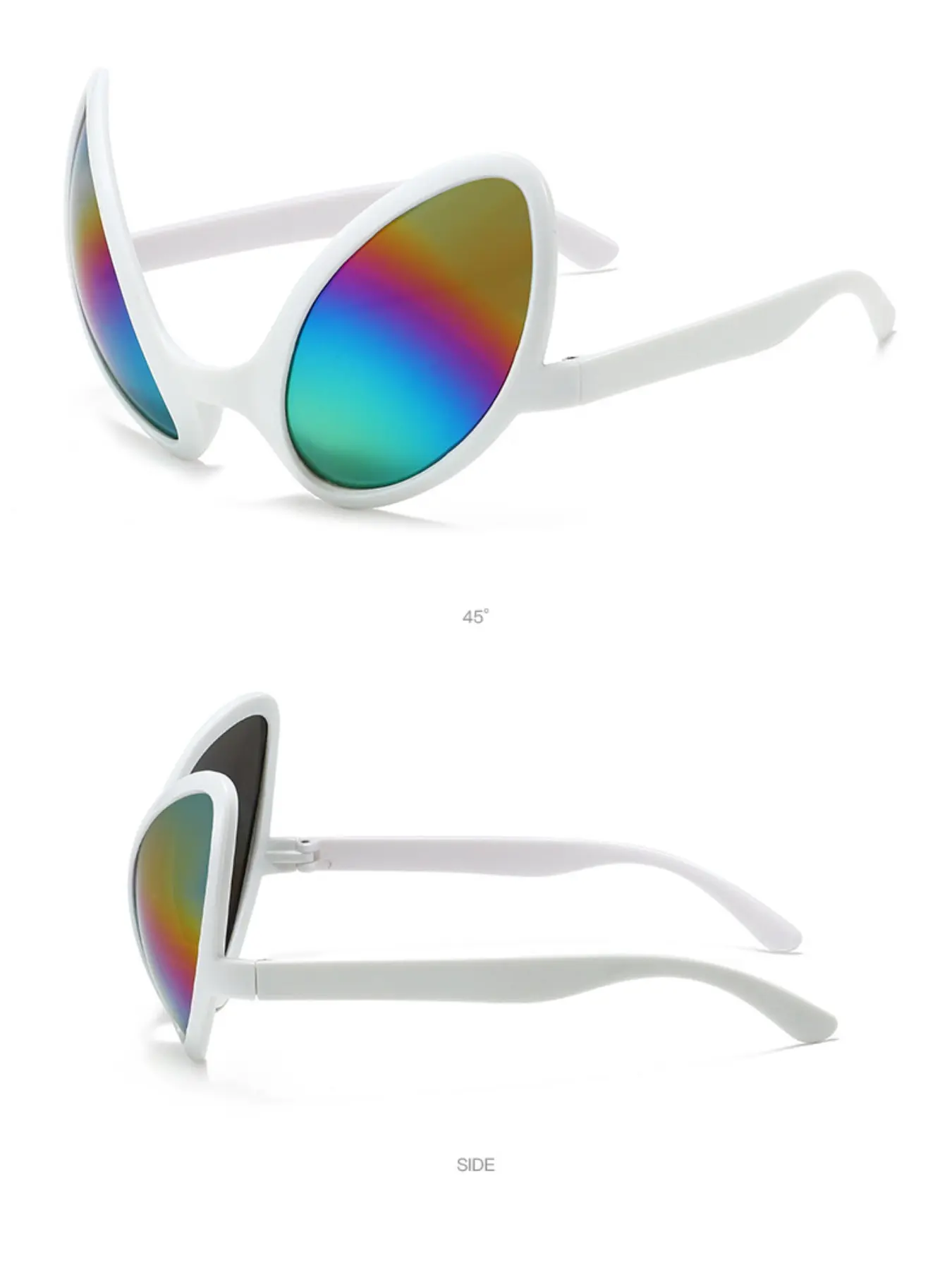 Funny Alien Glasses, Multi-Color Frame Party Sunglasses, Exaggerated Comedy Shades, Casual All-Season Decorative Lens, Solid Pattern