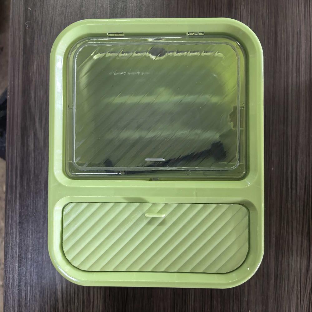 Bathroom Shelf with Drawers, Toilet Tissue Box — Suitable for Both Roll Paper and Facial Tissue. Punch-free Wall-mounted Roll & Facial Tissue Holder, Can Hold Mobile Phones, with Lid, Also for Sanitary Napkin Storage.