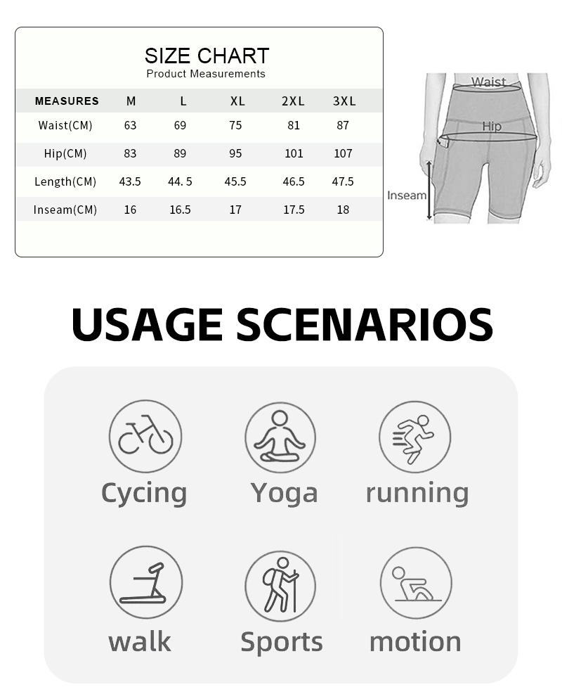 5pcs Women's High-Waist Stretchy Athletic Shorts, Breathable Compression Bike Yoga Workout Shorts with Pockets, Quick-Dry Baselayer Running Leggings SpringStatements