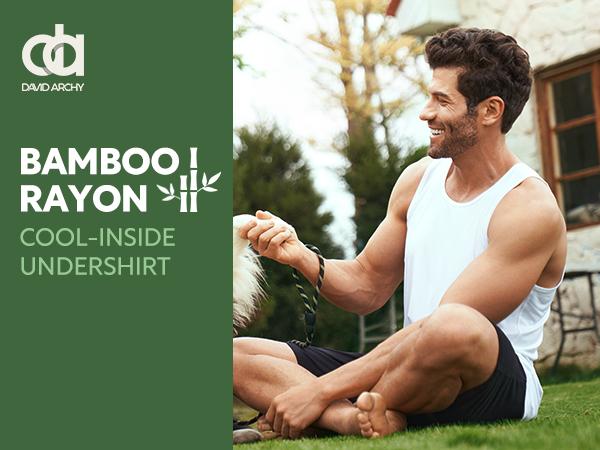 David Archy Men's Tank Top Undershirts Bamboo Rayon Tank Shirt Moisture-Wicking A-Shirt for Men, 3 Pack, Gift Sets for Boyfriend Vests Casual Fabric Breathable