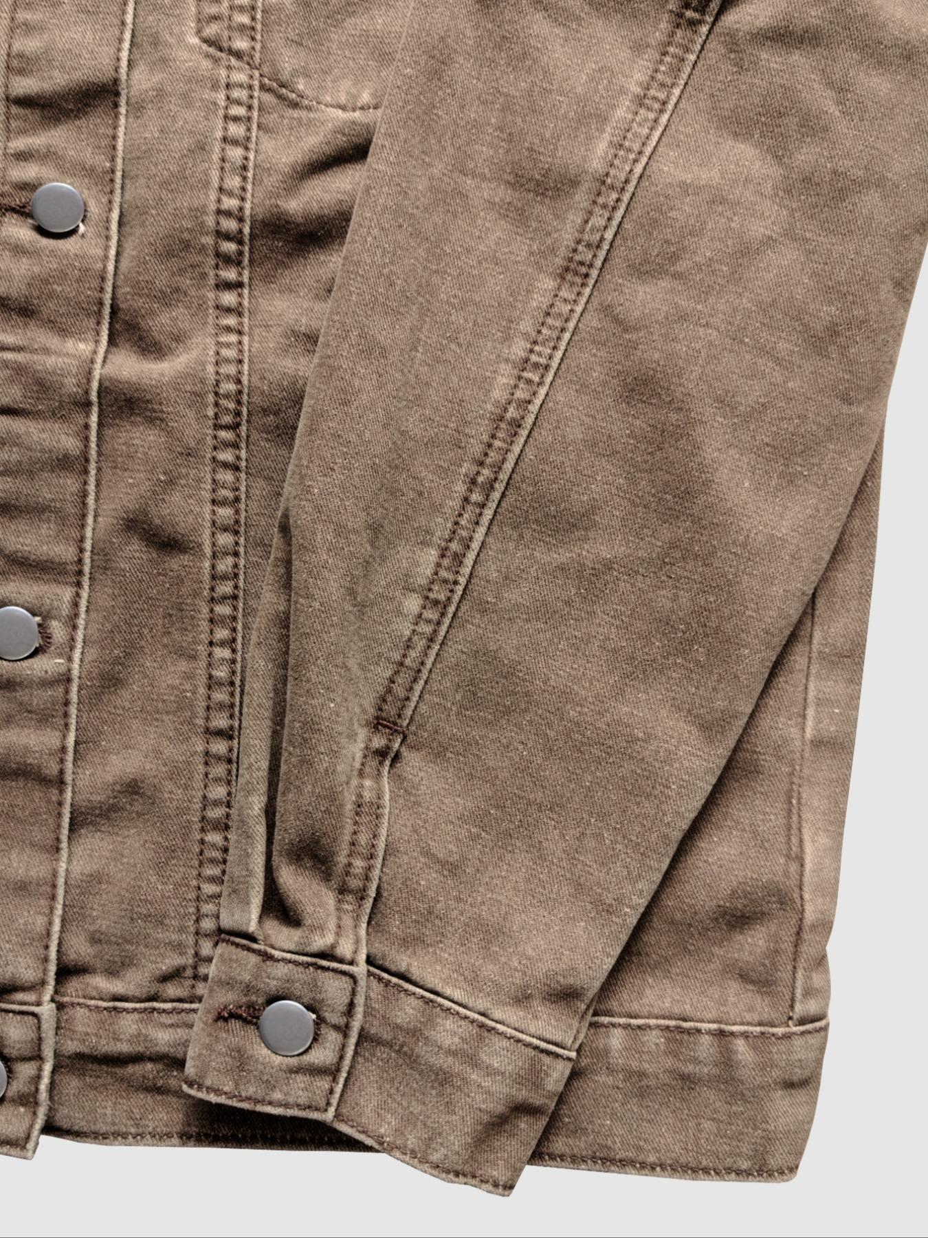 Women's Plain Button Front Drop Shoulder Denim Coat, Casual Long Sleeve Collared Pocket Outerwear for Daily Wear, Ladies Clothes for All Seasons, Clothing for Women