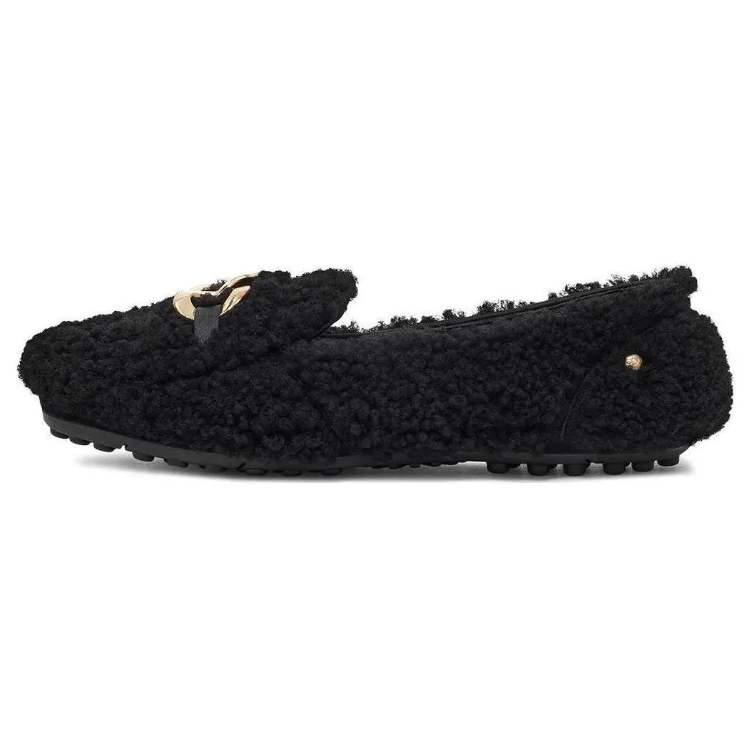 UGG Sheepskin One-Piece Comfortable Versatile Casual Flats 1153515-BLK