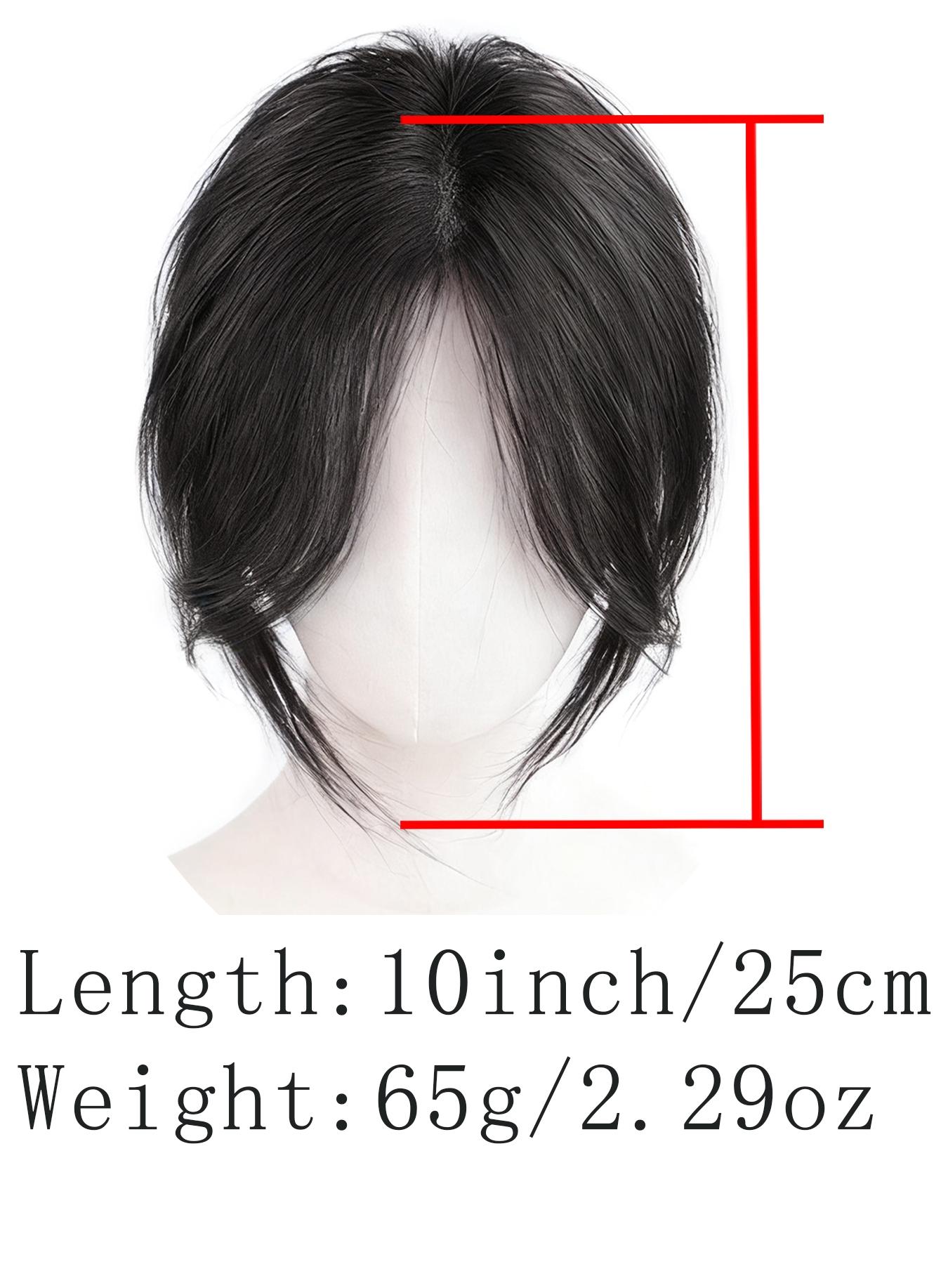Women's Synthetic Bangs Hairpiece Clip-On Bangs Hair Extension, Hairtoppers, Clip On Hairpieces, Natural, Voluminous, Hairpiece Adds Hair Volume 3D Side-Swept Lift Reshapes Center-Parted Bangs Daily Hair Accessory Easy to Use