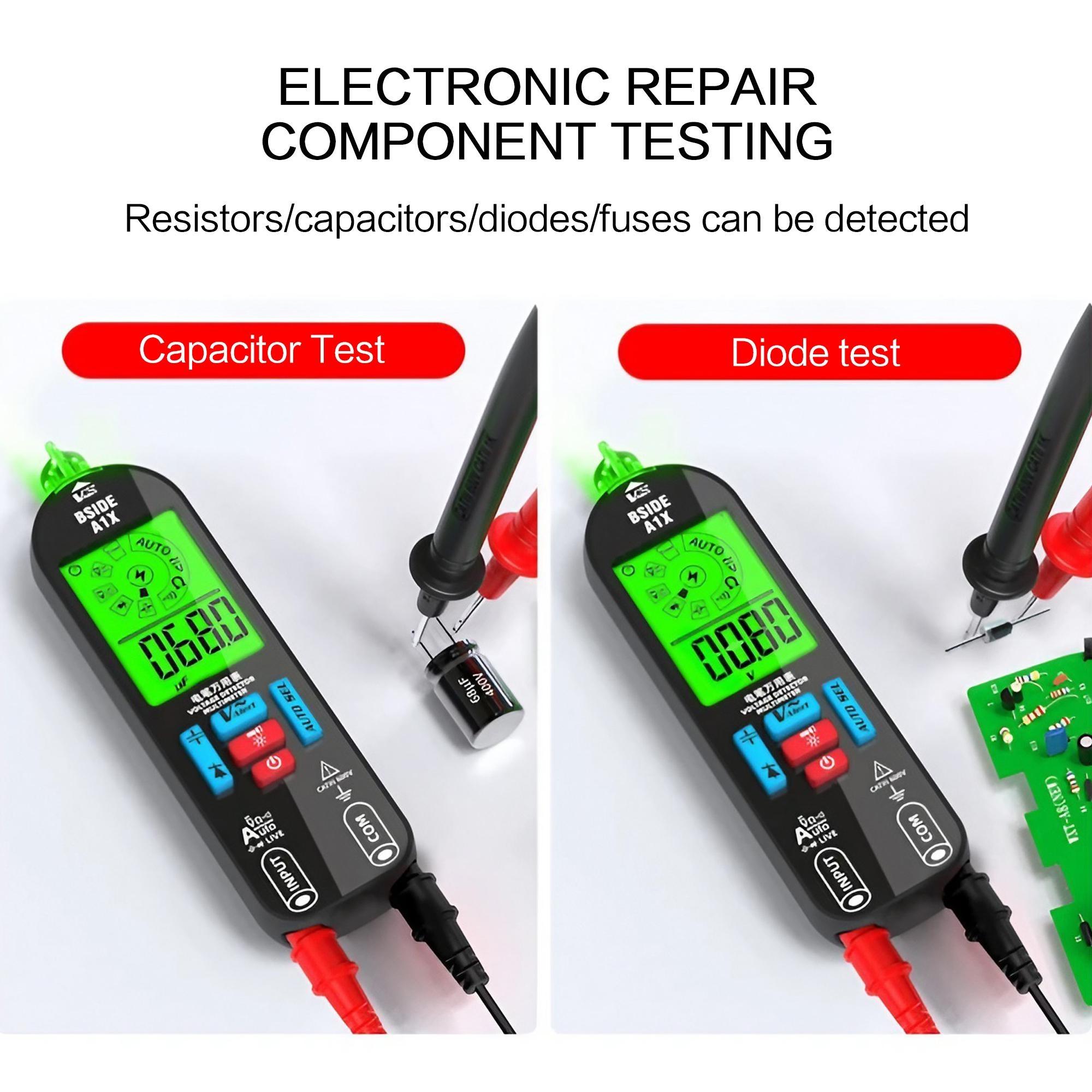 Pen-Type Smart Digital Multimeter, Auto Range, Large Screen Display, Capacitance Test, Voltage Detection, Portable Multi-Function Meter