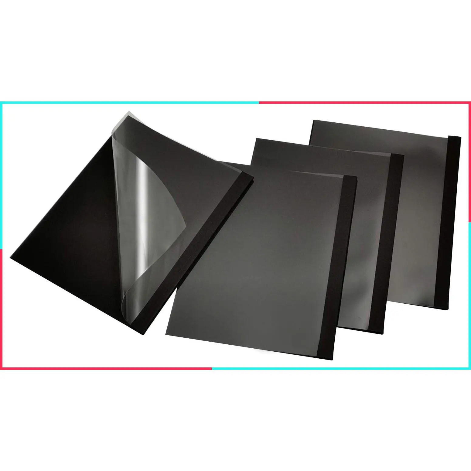 Thermal Binding Covers, 1/4 Inch, Black, Letter Size Holds 55 Sheets, 25 Pack