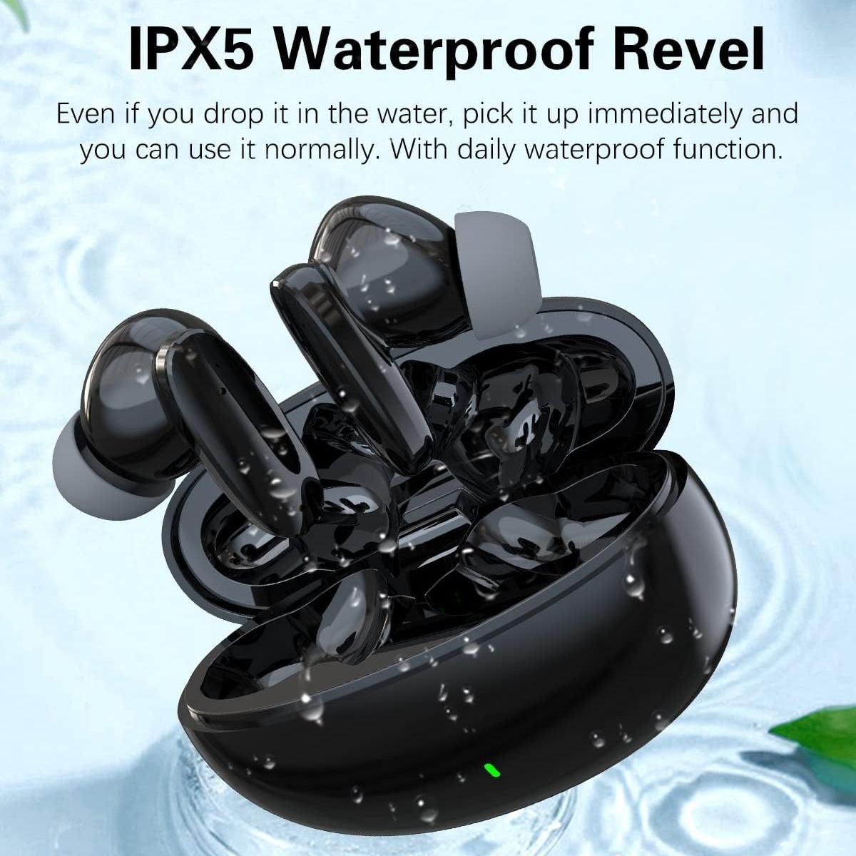 New TWS Wireless Earphones, True Wireless Ergonomic Design, Ultimate Comfort, High Fidelity Sound, Deep Bass, Stereo Calls, HD Voice Calls