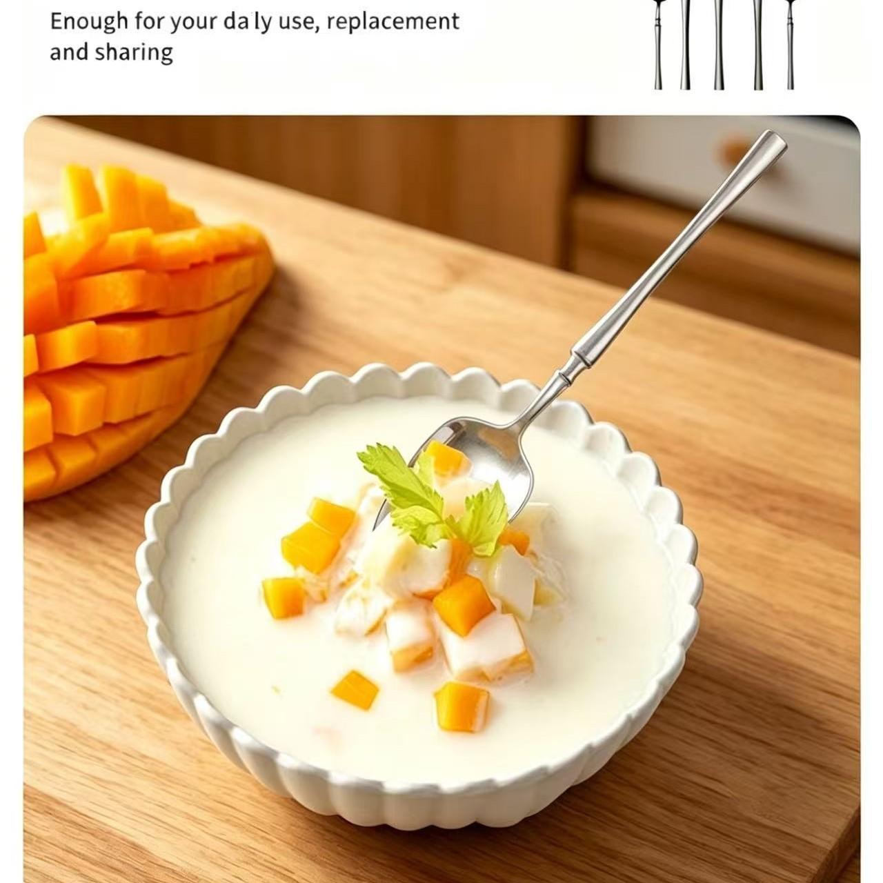 20-Piece Silverware Dinner Set, Stainless Steel Material, Suitable for Four People, Includes Knife, Fork, Spoon, Elegant Tableware