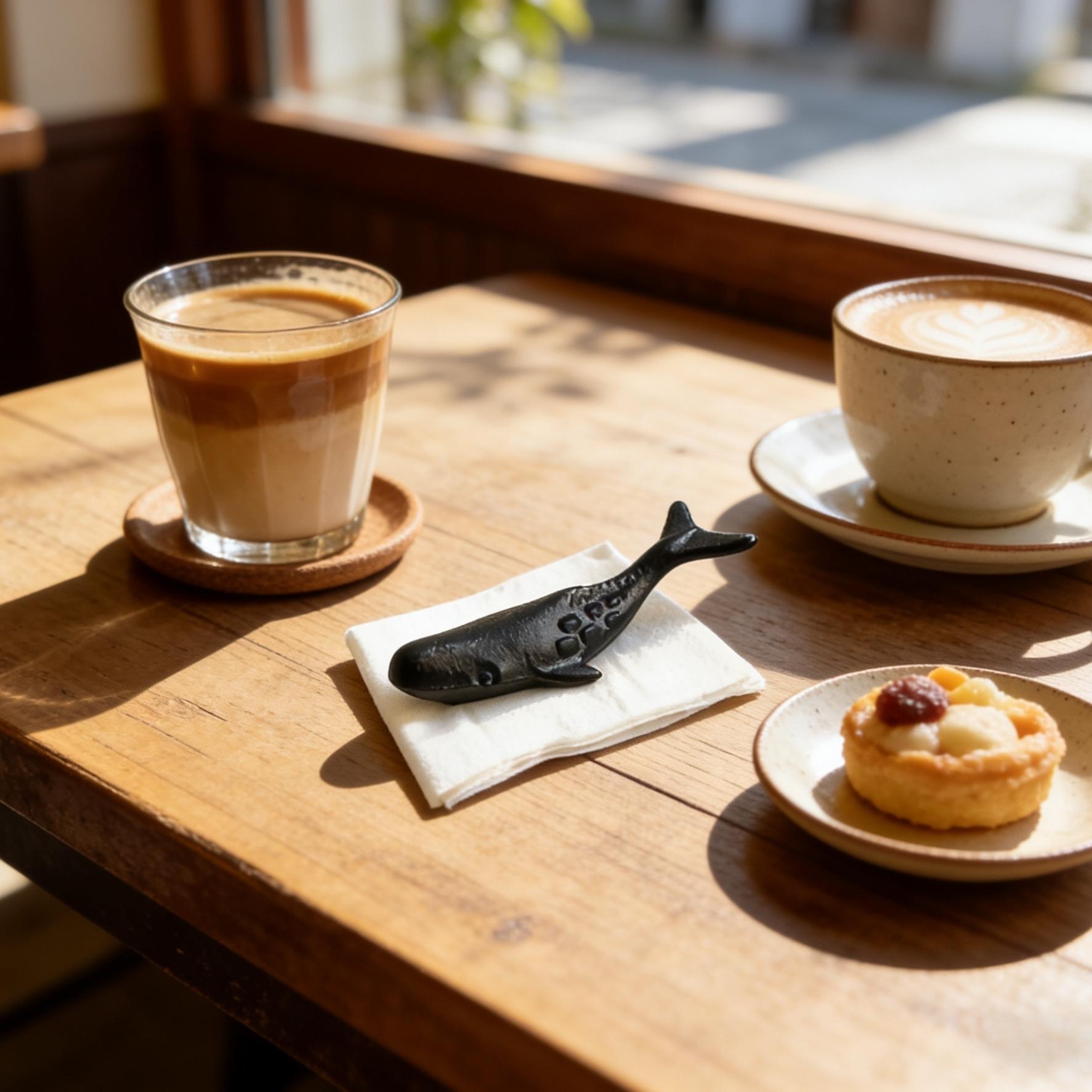 Cute Whale Table Centerpiece, Fun Iron Fork Knife Chopstick Holder, Versatile Napkin Menu Weight, Pen Rest for Brush Makeup Pens