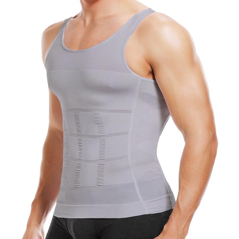 CATTIBOR 1-2 Pack Men Solid Compression Vest Shaping Vest,Men Sleeveless Shirt Shapewear,Men T-Shirt Sport Vest,Men Breathable Round Neck Compression Tank Top Men Shirt For Running Workout Fitness  Basketball,Menswear Underwear For All Seasons,Boy Vests