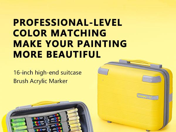 360 Color Acrylic Paint Soft Tip Marker Set, Acrylic Marker Pen, Waterproof Quick Dry Markers, Creative DIY Drawing Graffiti Stickers Poster, Art Design Gift Stationery