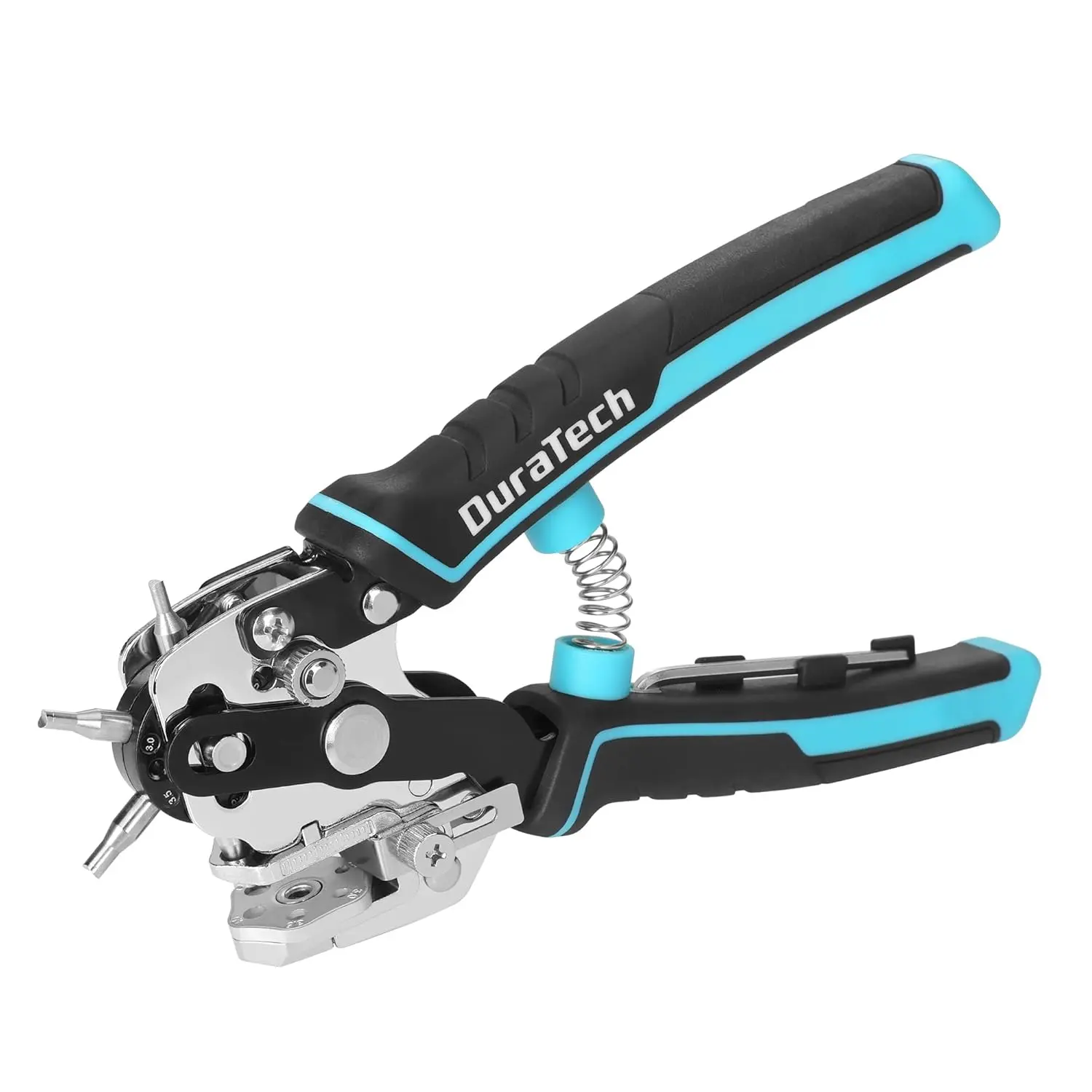 DURATECH Leather Hole Punch, Heavy Duty 6-Hole Punch Plier Tool | Rotating Punch Wheel, Belt Repair, Watch Bands, Straps, Pet Collars, Shoes, Fabric, Saddle Work, DIY Craft Projects