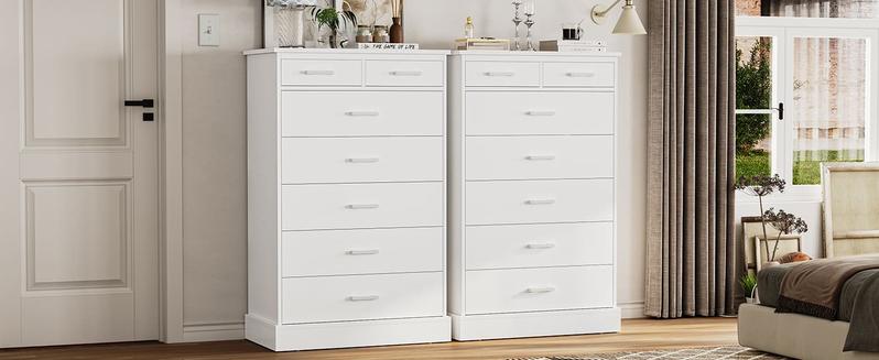 Sikaic 7 Drawers Dresser With Sturdy Base Storage Cabinet Cupboard