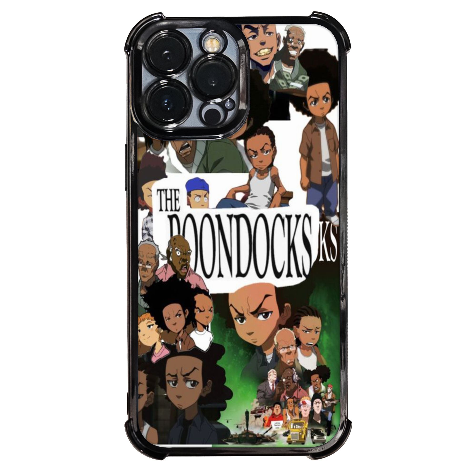 Phone Case, Casing - 1pc The Boondocks Phone Case with Electroplating Process, Phone Accessory Protective Cover Featuring Reinforced Cushioning And Collision Prevention, Compatible with iphone Models 17, 16, 15, 14, 13 Pro Max Accessories