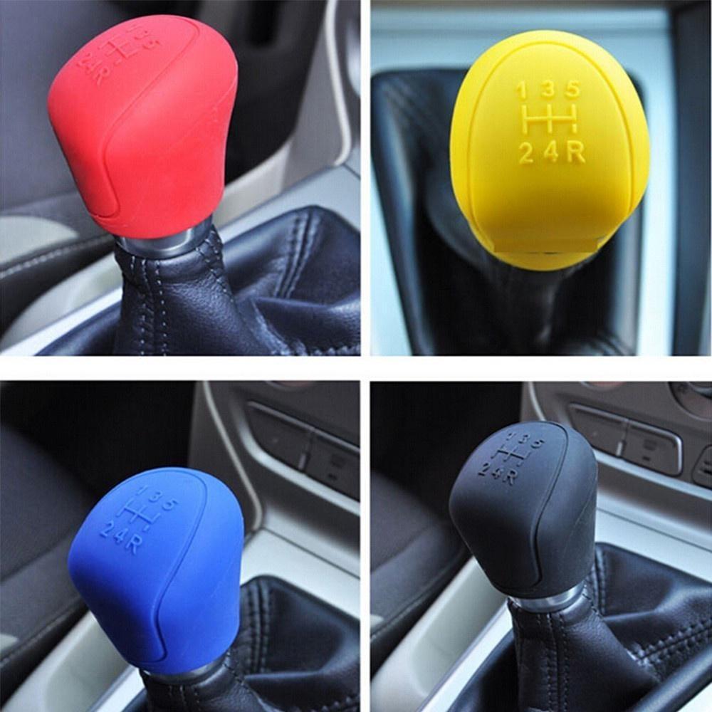 Upgrade Car Gear Shift Knob & Shifter Knobs & Handbrake Cover Set, High-Temp Resistant Silicone Non-Slip Design, Universal Fit for Manual Transmission Cars & SUVs, Durable Anti-Dust Automotive Interior Accessories.