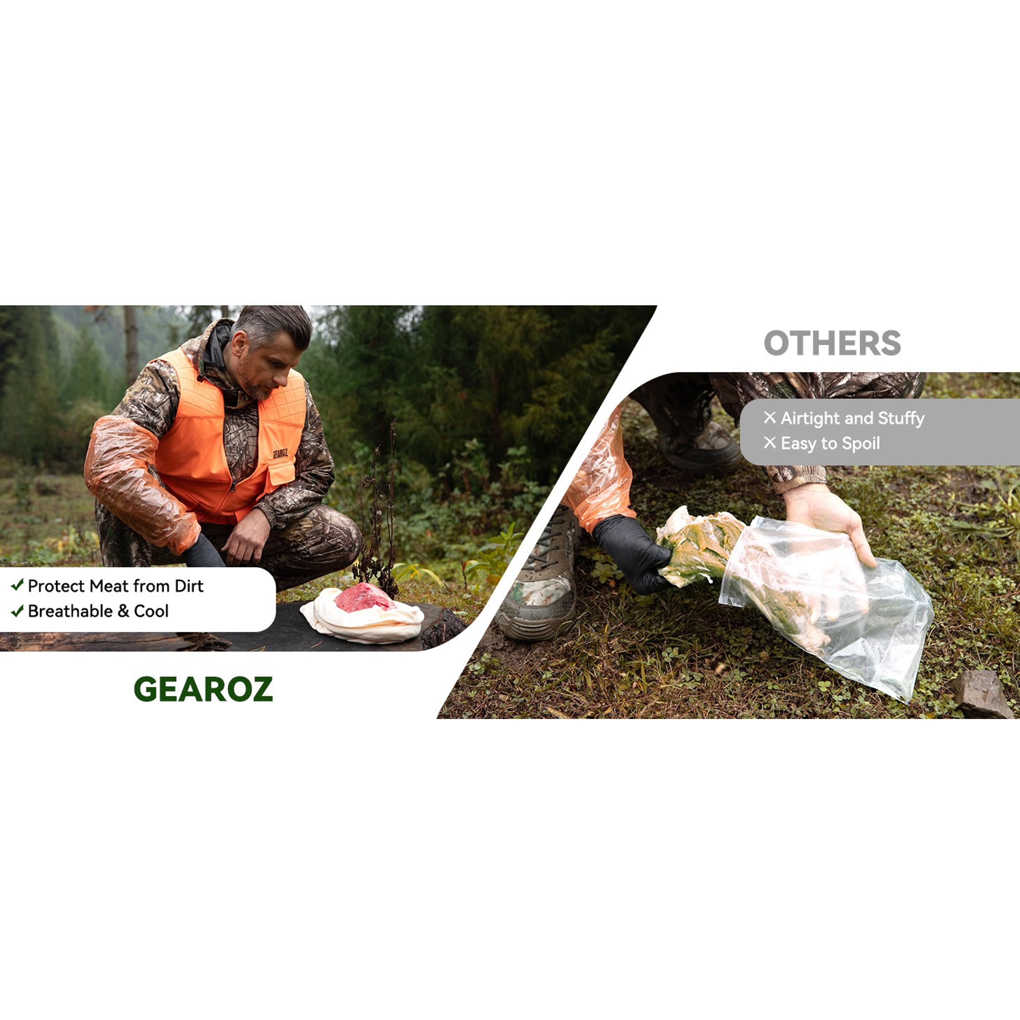 5-Pack Reusable Rolled Heavy Duty Elk Hunting Game Bags – Large Meat Quarter Bags for Elk, Caribou, Deer & Moose – Includes 4x 48" and 1x 28"