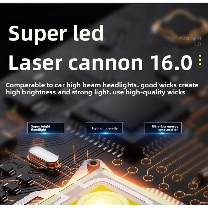 Super Bright Rechargeable Flashlight Torch, Adjustable Focus, Outdoor Camping, Fishing, Hunting, Rock Climbing, Emergency Use, High Lumens Flashlight, High Lumen Flashlights