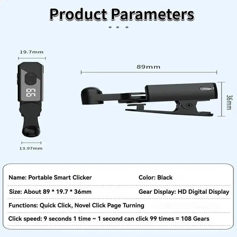 2025 Auto Clicker for Smart Phone,Built-in battery,No Need to Connect to Power Source, used for mobile phone application video live streaming gadget quick click simulate finger continuous click, used for live streaming likes, games, shopping, reward task