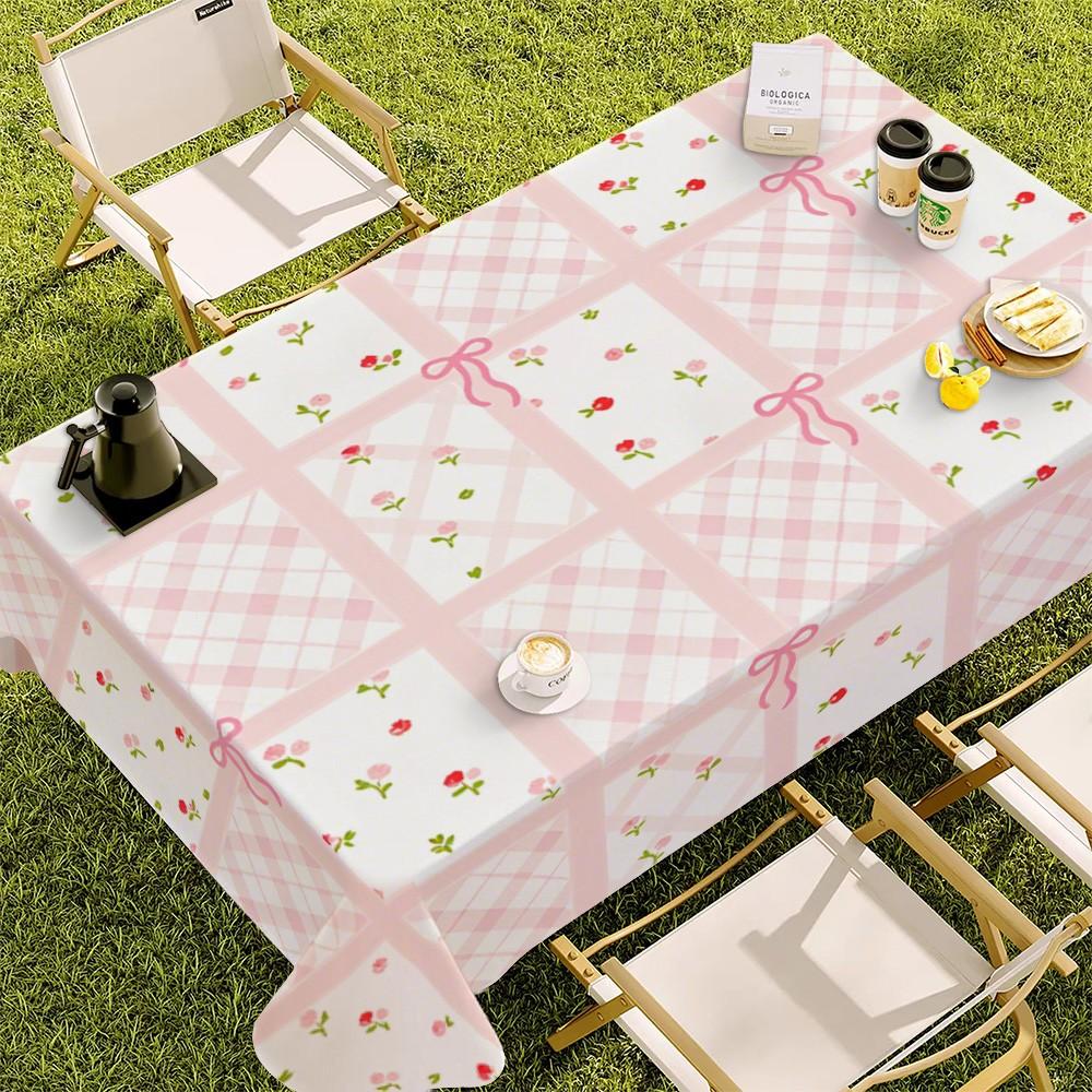 Rectangular Marble Pattern Tablecloth, Polyester Material, Easy to Clean, Multiple Sizes Available, Ideal for Daily Use, Holidays, Anniversaries, Washable Table Cover