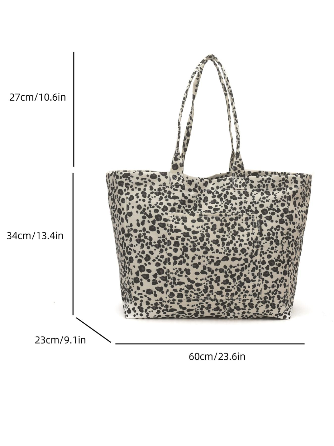 New Arrival Women Fashionable Casual Lazy Style Leopard Floral Large Versatile Slouchy Tote Bag Relaxed Ruched Shoulder Bag Big Capacity Suitable For Short Trip Shopping Dating Daily Wear Totes Bag