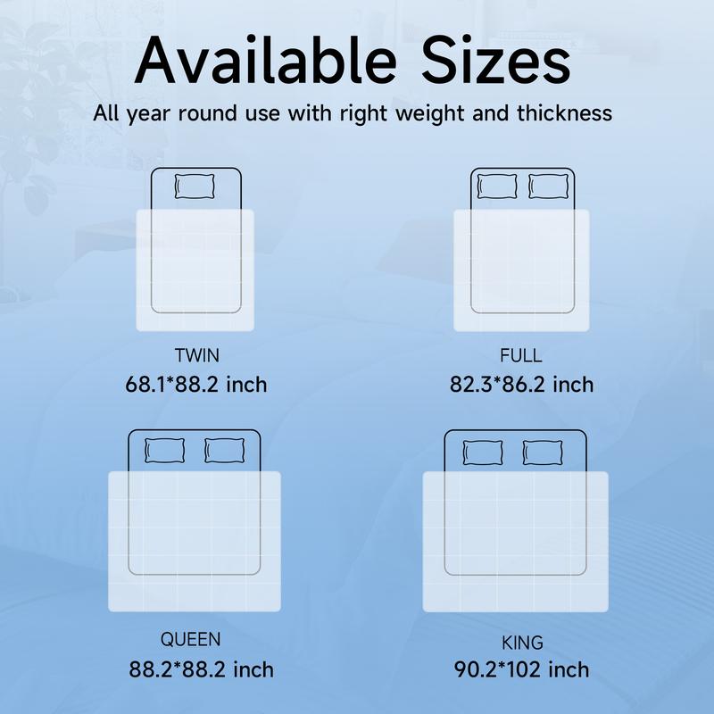 VIZIM All Season Comforter- Box Stitching Duvet Insert -Twin Full Quenn King Sizes Lightweight Soft Polyester Breathable Cozy Duvet,Soft, Durable Cozy Microfiber -Easy Care Microfiber Bed Set #BlackFridayDeals#CyberMondayDeals