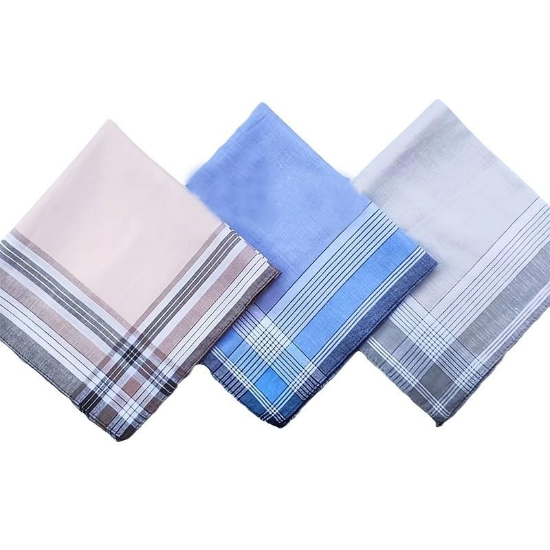 12 /24Pcs Men's Handkerchiefs, Soft and High-Quality Men's Handkerchiefs, Elegant Design for Daily Use, Perfect Gift Idea for Him